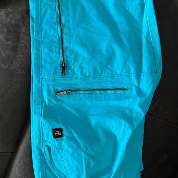 Bright Blue Jogger Pants with Zipper Pockets - Picture 10 of 15